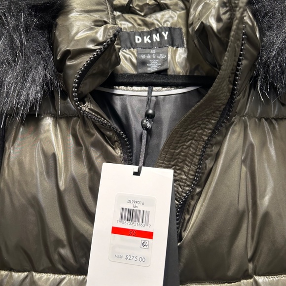 DKNY Women’s Puffer Coat, XS Olive Green - Picture 5 of 8